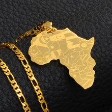 Load image into Gallery viewer, African Map Necklace
